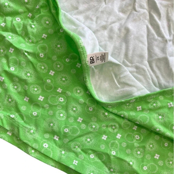 BP. Green Frosty Foulard Backless Crop Tank Top 2X - Picture 3 of 3